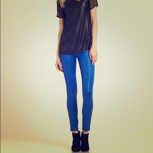 Aiko Navy / Midnight Blue Waylon Metallic Leggings